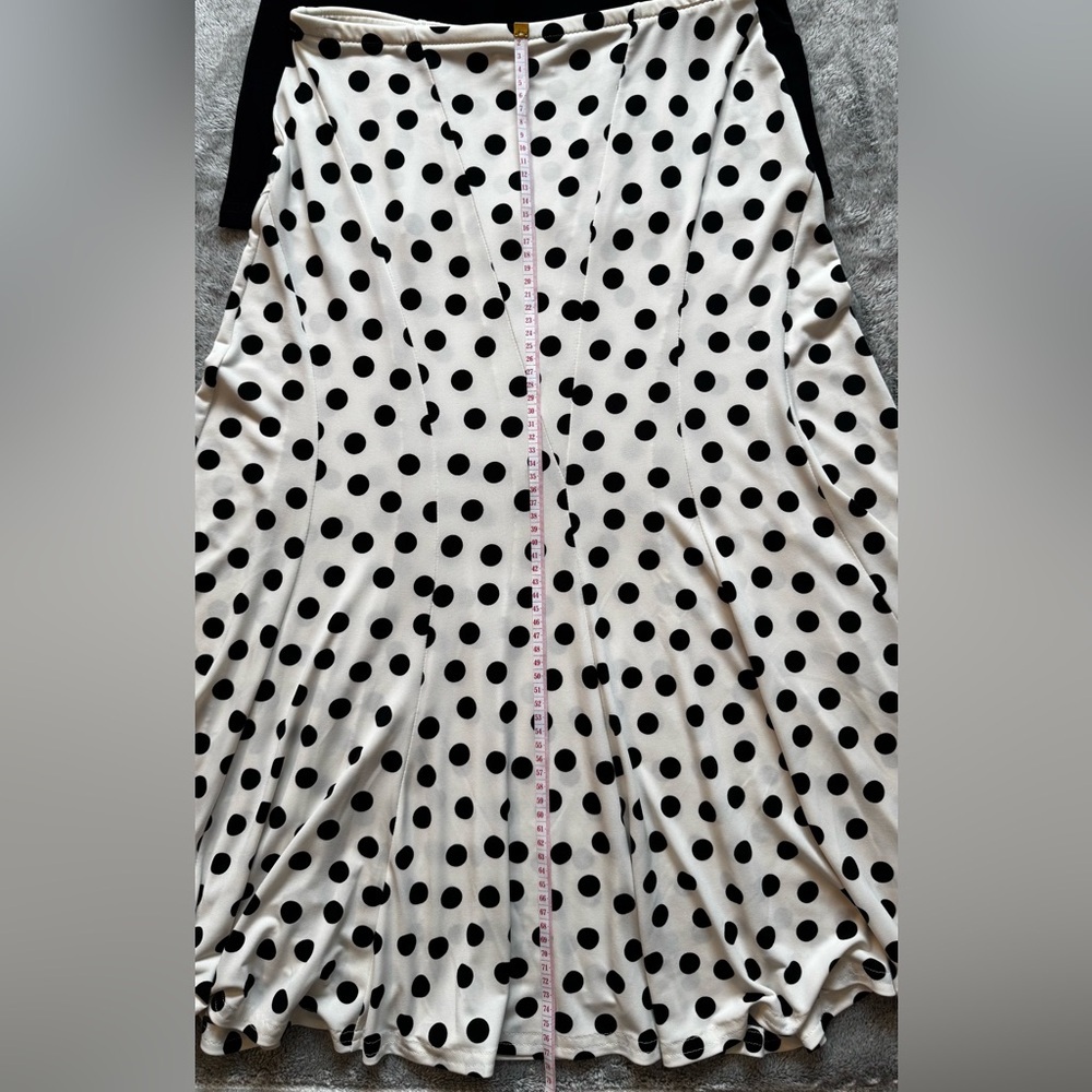 Vintage Joseph Ribkoff Parisian Black/White Polka Dot Set - Stretchy - Fits S:M - Picture 10 of 10